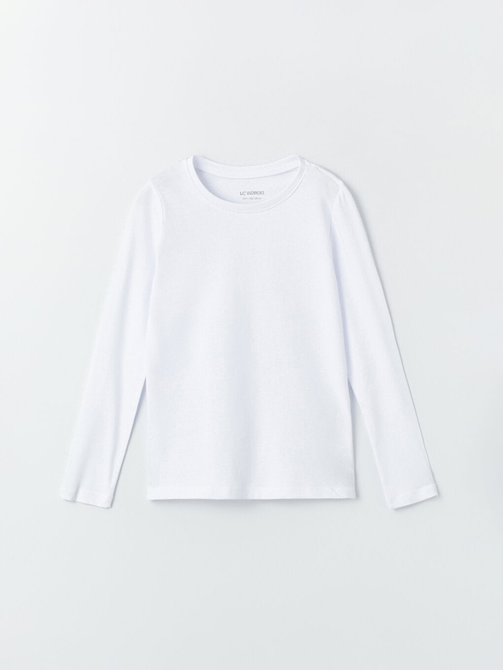 Crew Neck Basic Long Sleeve Girl's T-Shirt