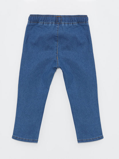 Basic Baby Boy Jean Trousers with Elastic Waist