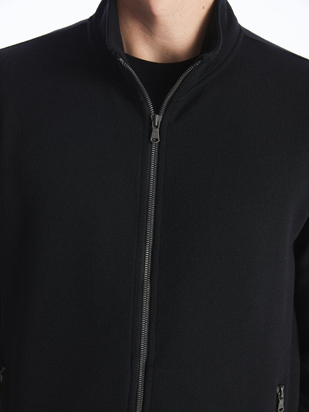 High Collar Long Sleeve Men's Zipper Sweatshirt