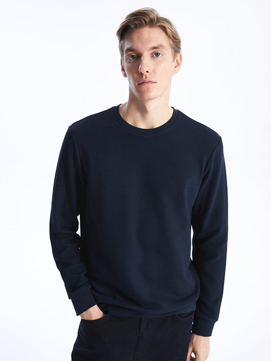 Crew Neck Long Sleeve Men's Sweatshirt