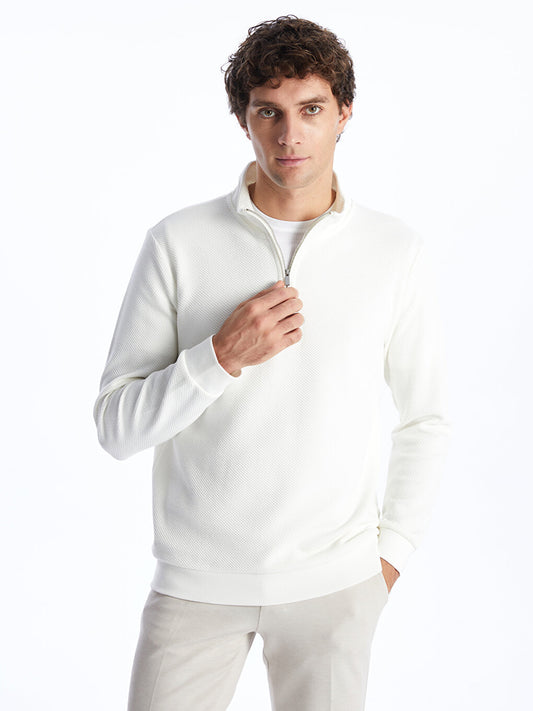 High Collar Long Sleeve Men's Knitwear Sweater