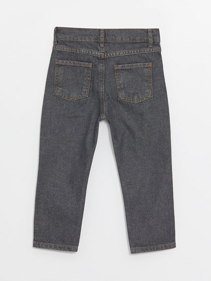 Basic Baby Boy Jean Trousers with Elastic Waist