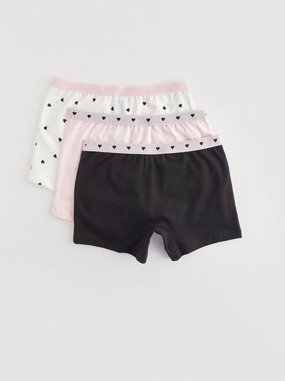 Printed Cotton Girl's Boxer Set of 3