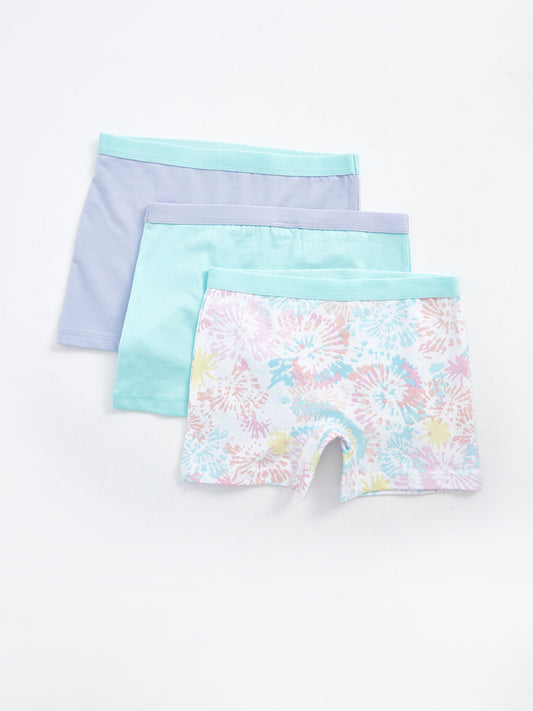 Printed Girls' Boxer Set of 3