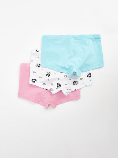 Printed Cotton Girl's Boxer Set of 3