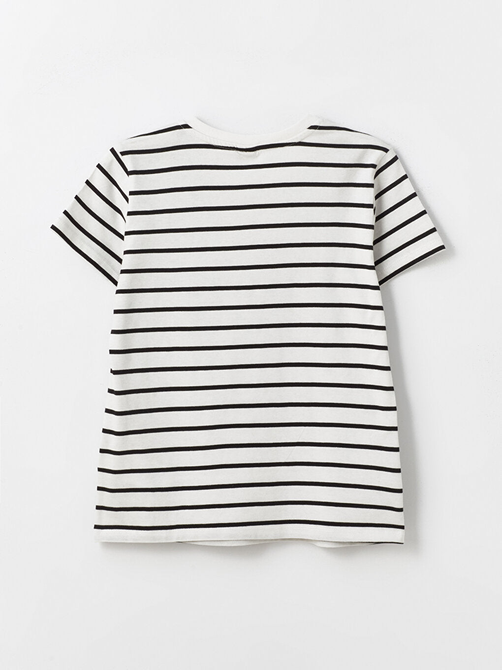 Crew Neck Striped Short Sleeve Girls' T-Shirt