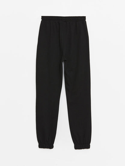 Basic Girl's Jogger Sweatpants with Elastic Waist