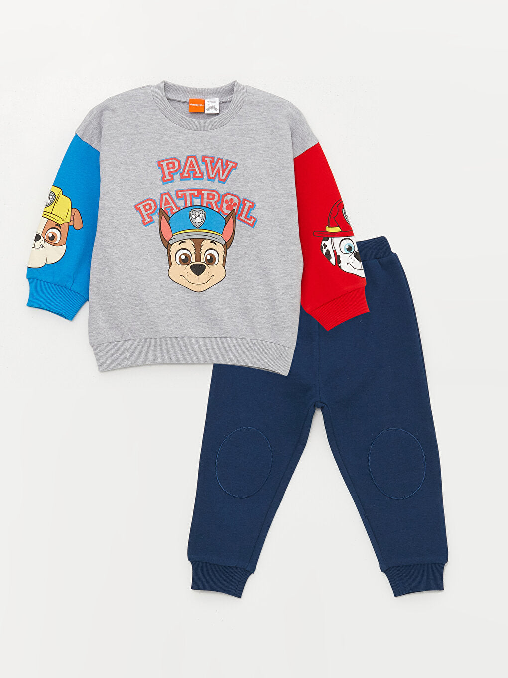 Crew Neck Paw Patrol Printed Baby Boy Sweatshirt and Tracksuit Bottom 2-pack