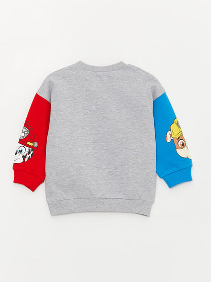 Crew Neck Paw Patrol Printed Baby Boy Sweatshirt and Tracksuit Bottom 2-pack