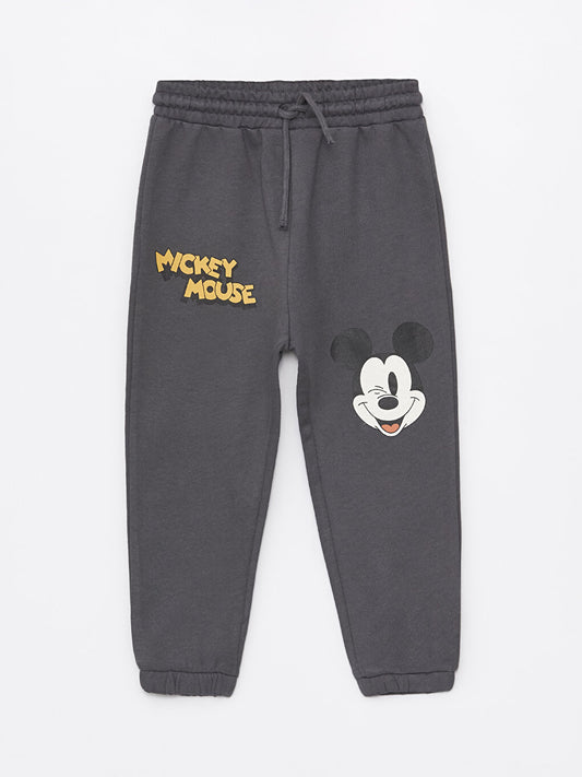 Elastic Waist Mickey Mouse Printed Baby Boy Tracksuit Bottom