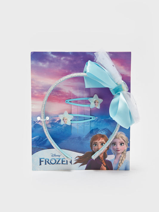 Frozen Printed Girl's Crown and Buckle