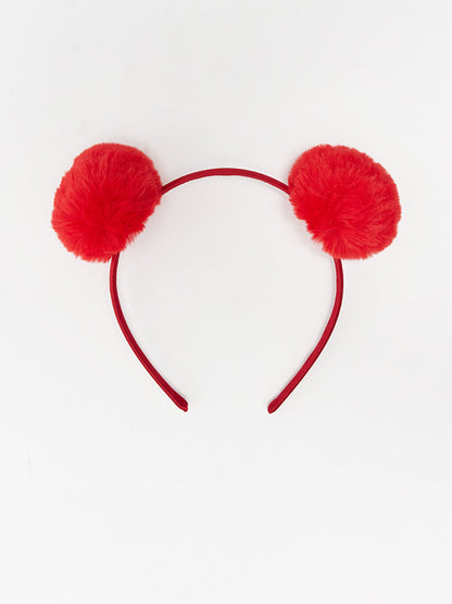 Girl's Crown with Pompom Detail