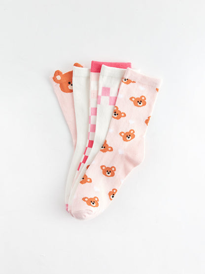 Patterned Girl's Socks 5-pack