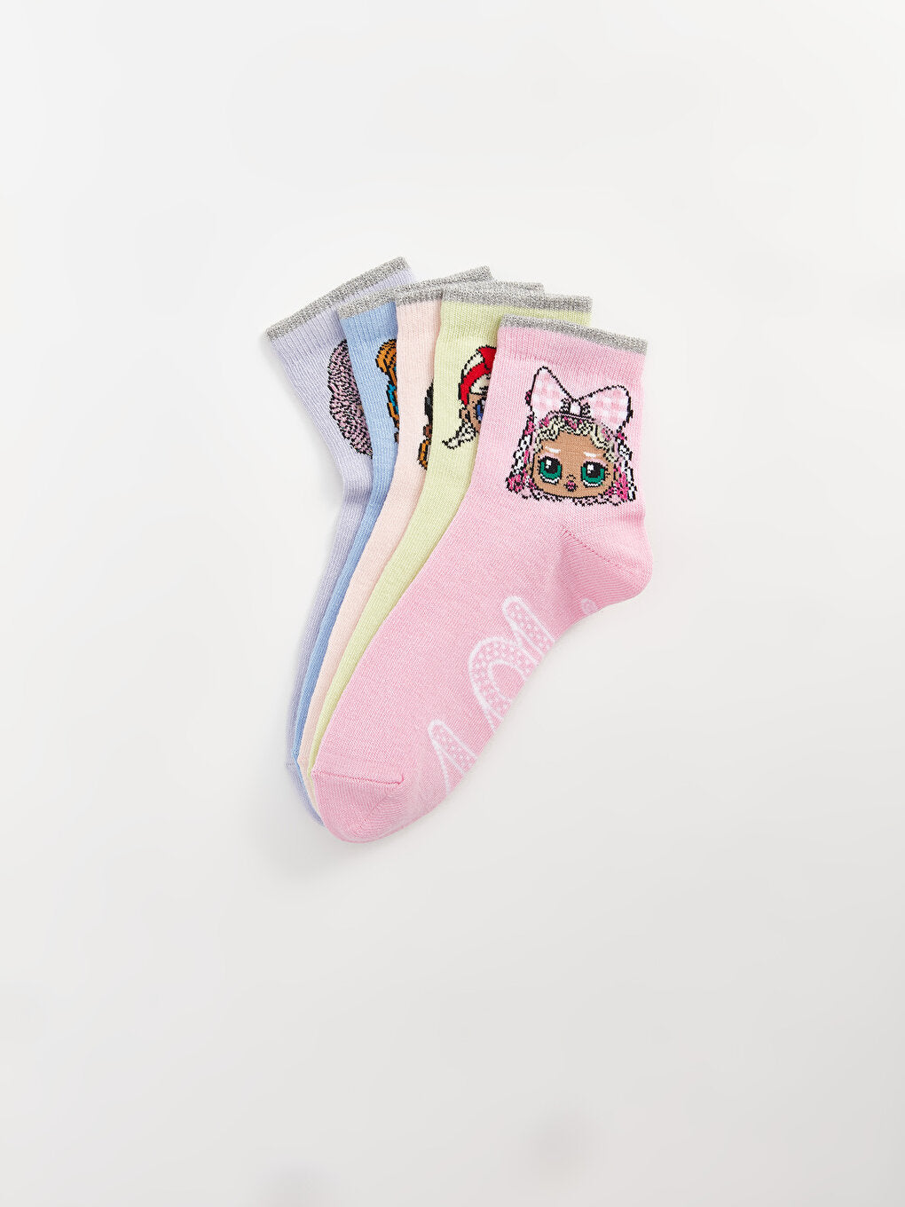 LOL Surprise OMG Licensed Girl's Socks 5 Pack