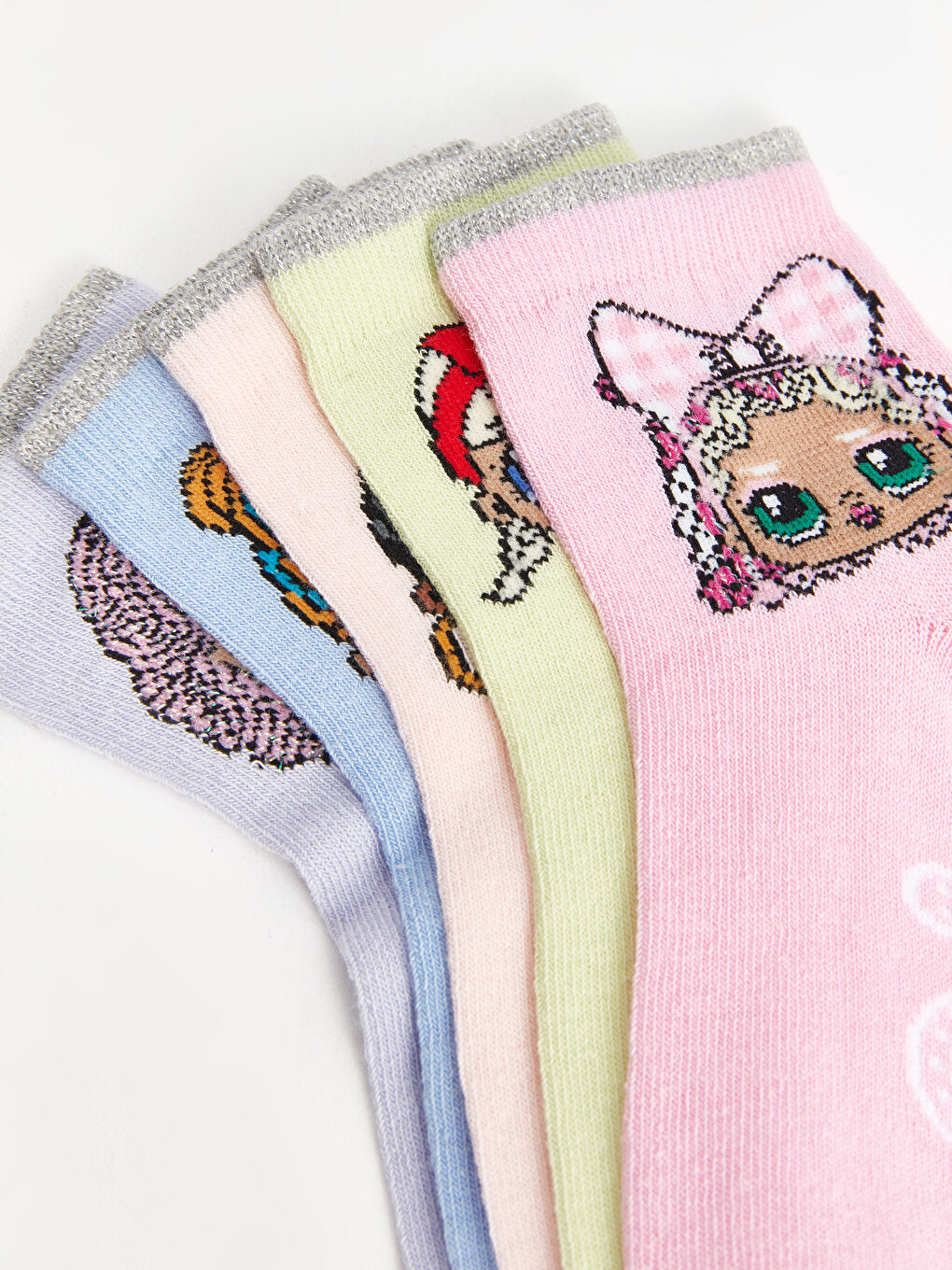 LOL Surprise OMG Licensed Girl's Socks 5 Pack