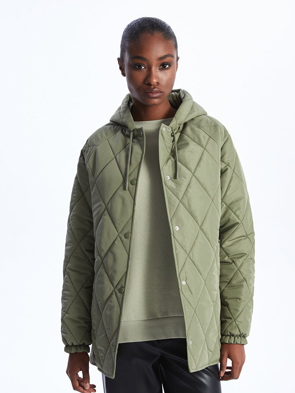 Hooded Quilted Women's Puffer Coat