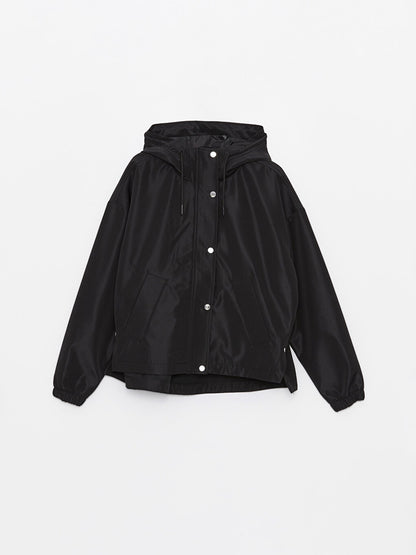 Hooded Plain Oversize Women's Raincoat