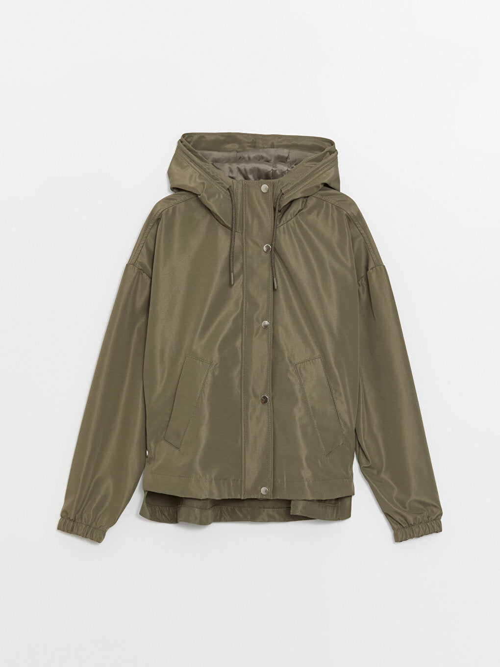 Hooded Plain Oversize Women's Raincoat