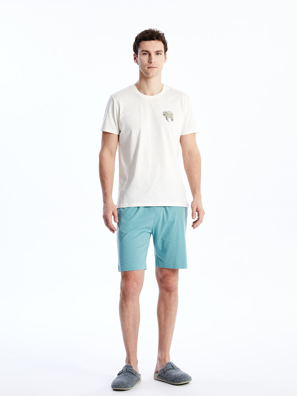 Slim Fit Men's Pajama Bottom Shorts