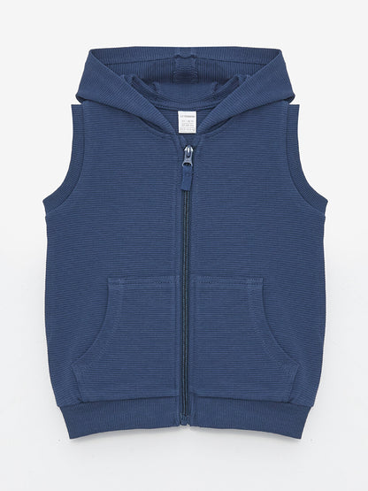 Hooded Baby Boy Zipper Vest