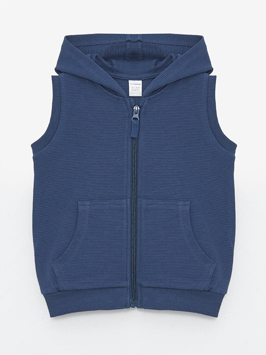 Hooded Baby Boy Zipper Vest