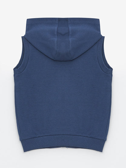 Hooded Baby Boy Zipper Vest