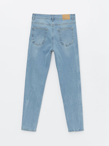 Super Skinny Fit Ripped Detailed Boy's Jean Trousers