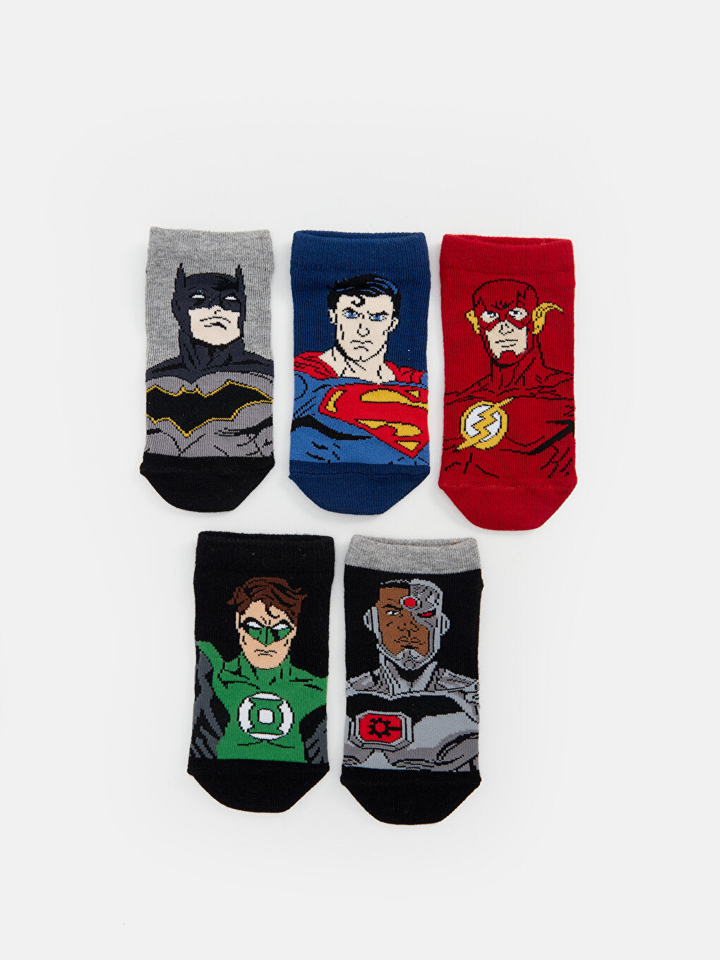 Batman Patterned Boy Booties Socks 5-pack