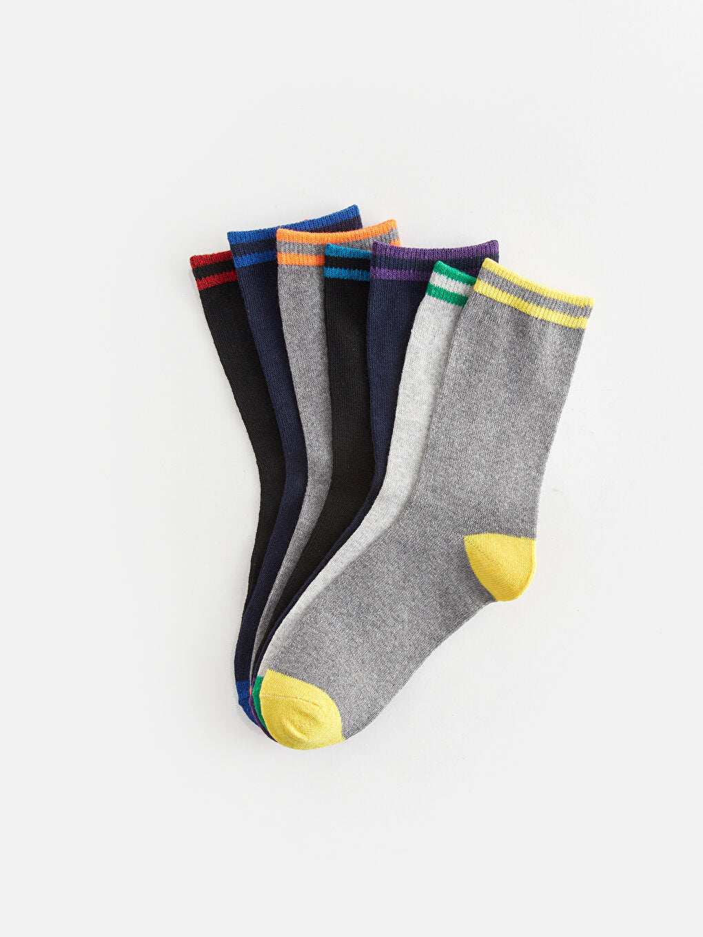 Color Blocked Boy Socks Pack of 7