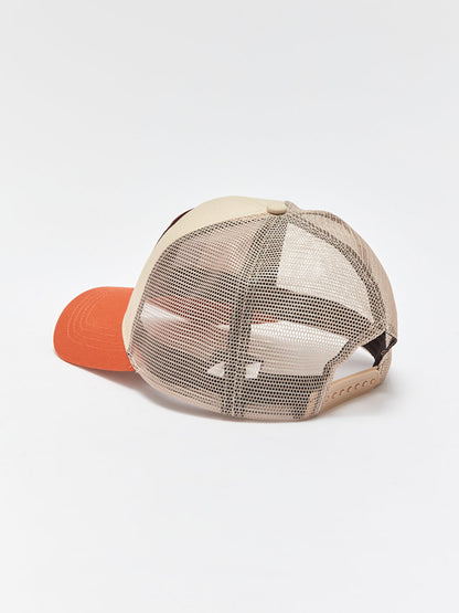 Embroidered Mesh Detailed Men's Cap Hat