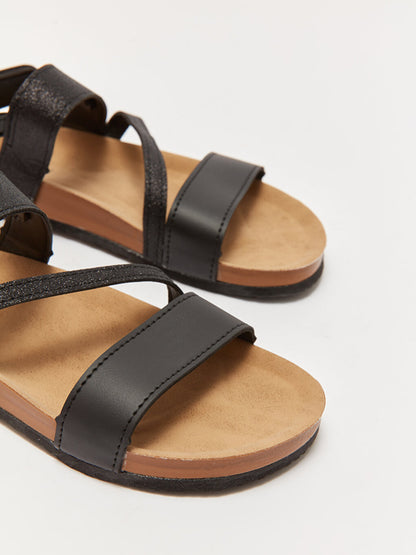 Girls' Sandals with Lacing Detail