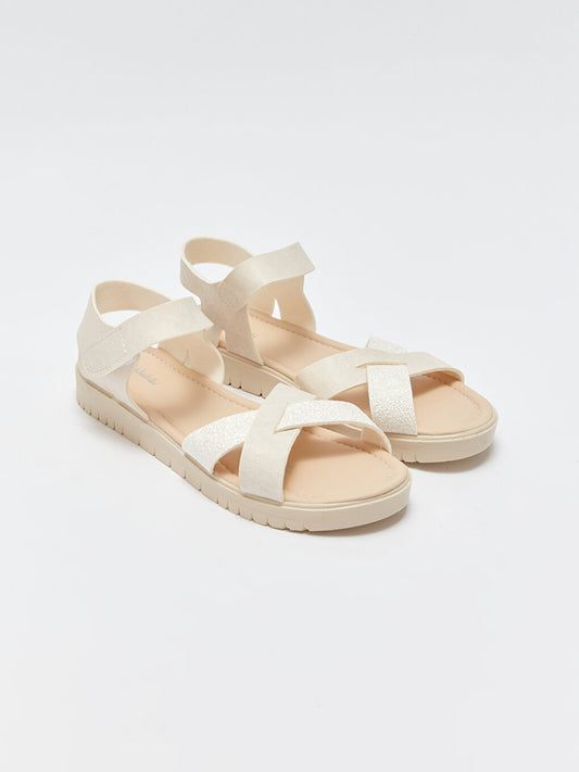 Leather Look Girls' Sandals