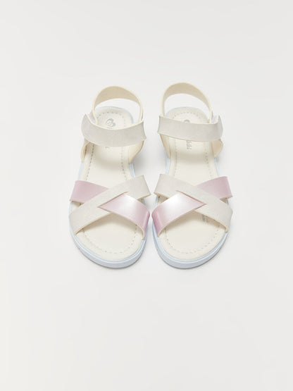 Leather Look Girls' Sandals