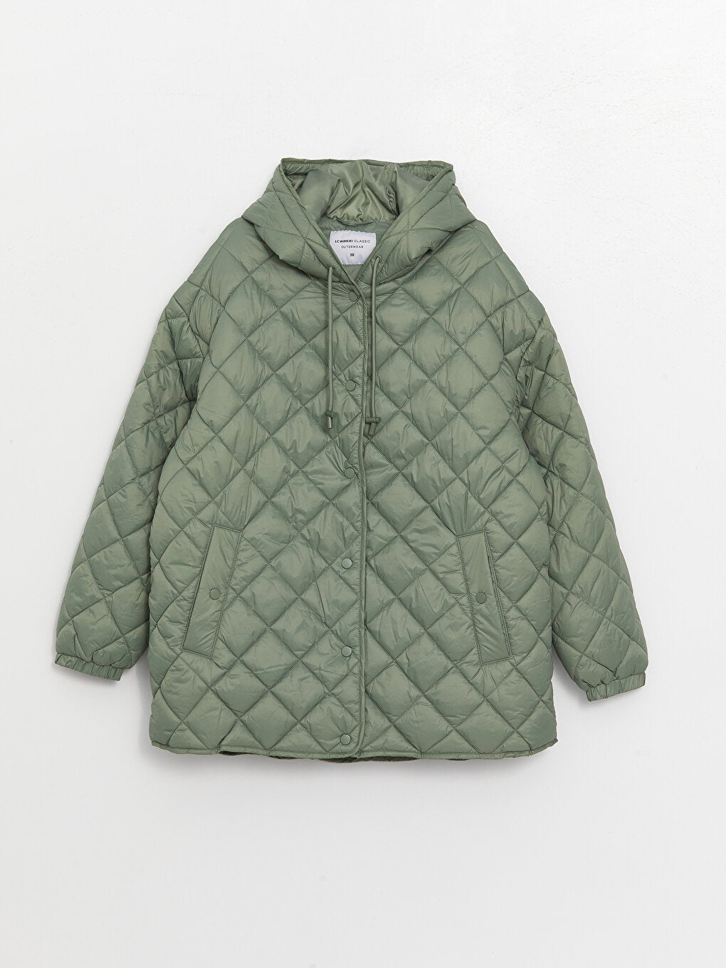 Hooded Quilted Oversize Women's Puffer Jacket