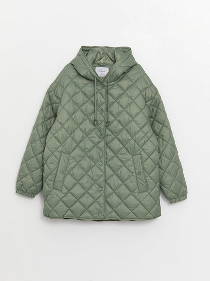 Hooded Quilted Oversize Women's Puffer Jacket