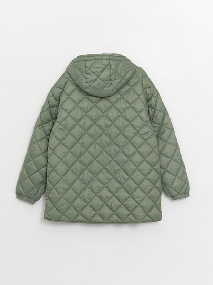 Hooded Quilted Oversize Women's Puffer Jacket