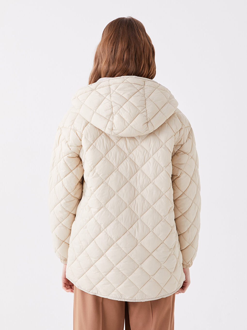 Hooded Quilted Oversize Women's Puffer Jacket