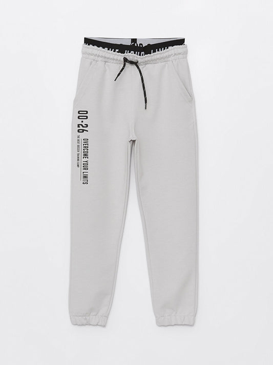 Printed Boys' Jogger Sweatpants with Elastic Waist