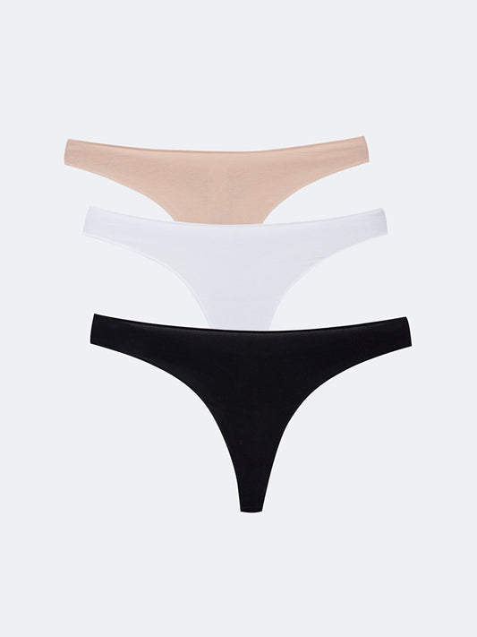 Plain Thong Panties 3 Pack