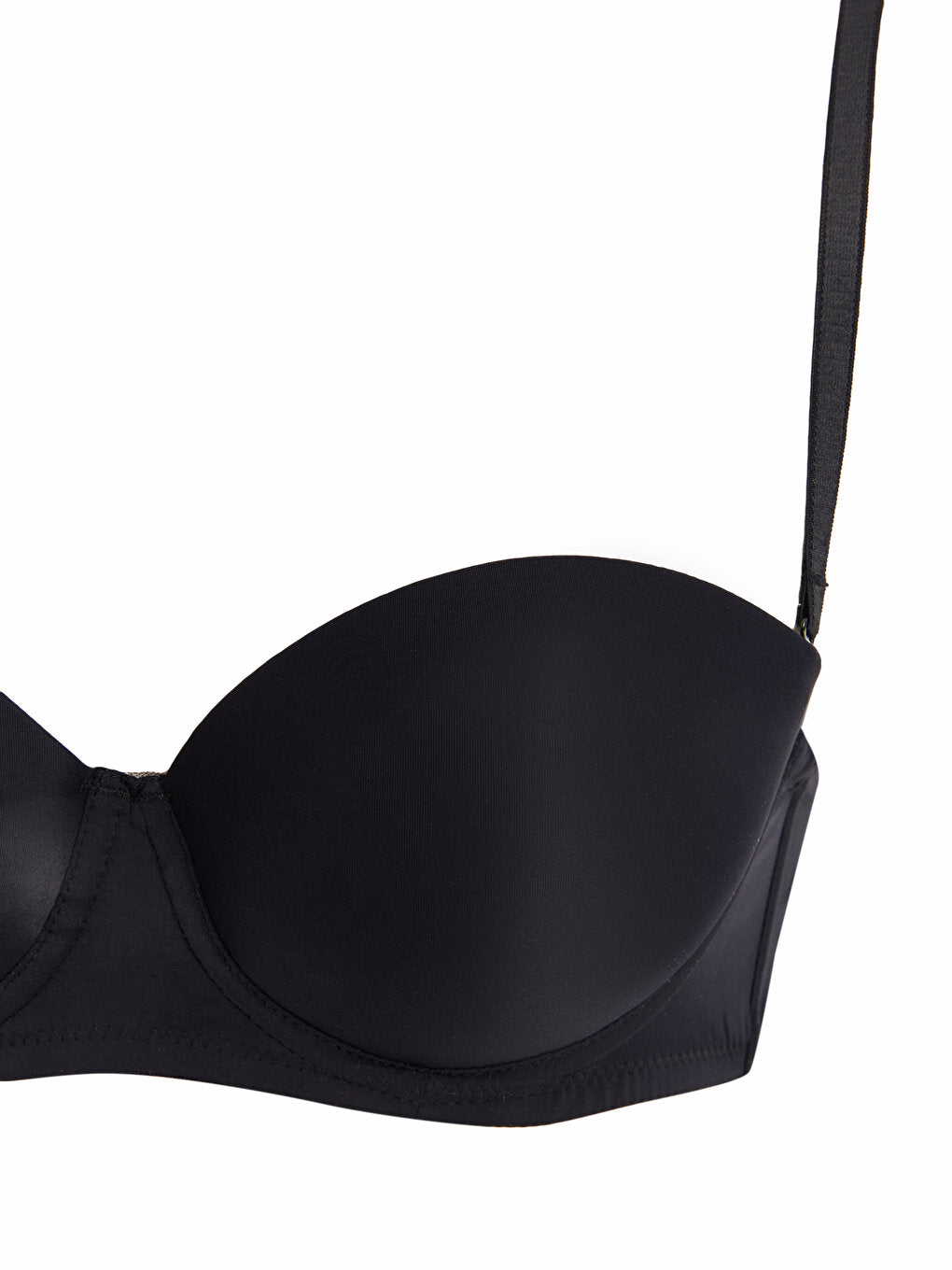 Underwire Half Padded Plain Strapless Bra