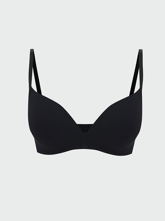 Non-wired, unpadded plain bra