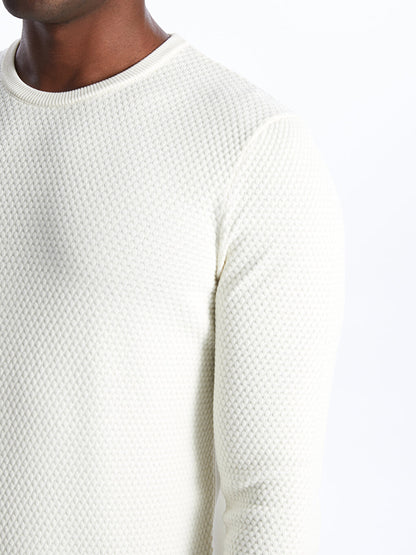 Crew Neck Long Sleeve Men's Knitwear Sweater