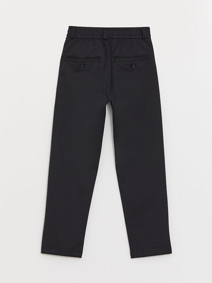 Slim Fit Boy's Trousers with Elastic Waist