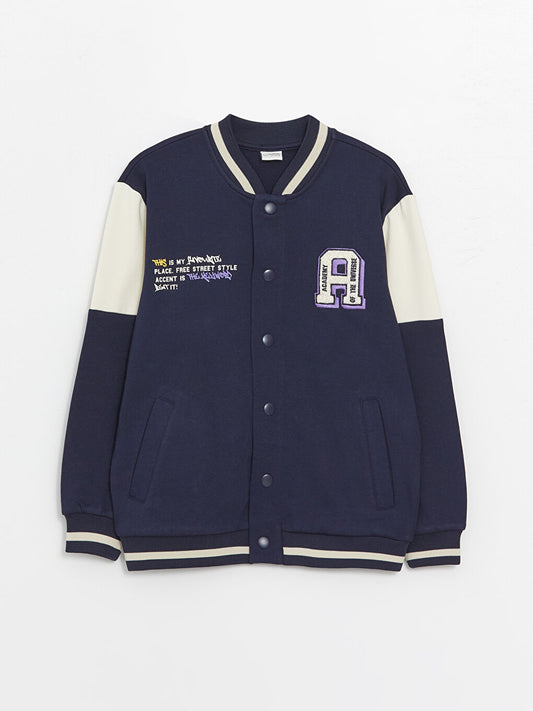 Printed Long Sleeve Boys' College Jacket