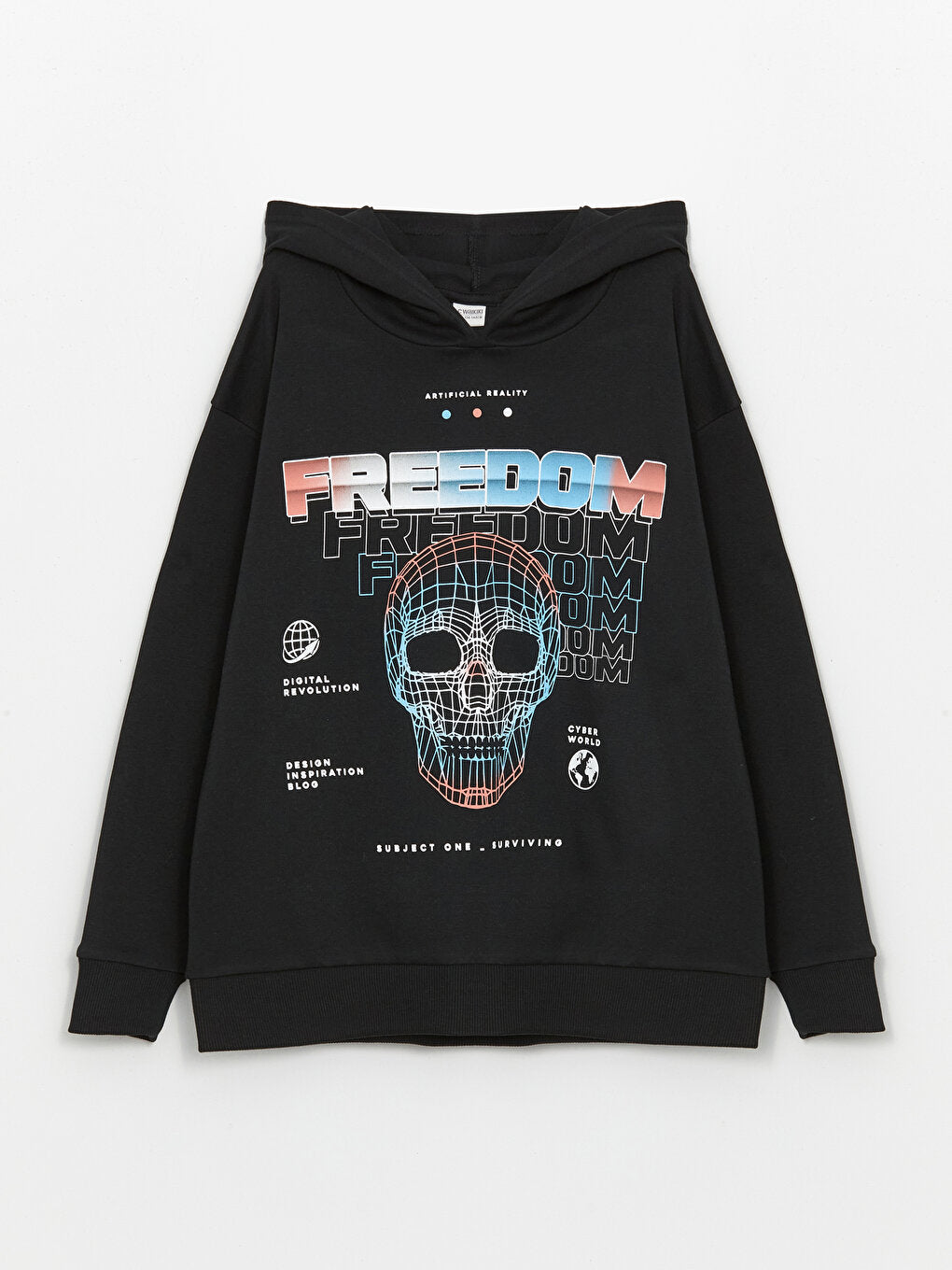 Hooded Printed Long Sleeve Boys' T-Shirt