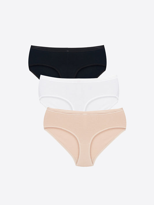 Plain Hipster Panties 3 Pack