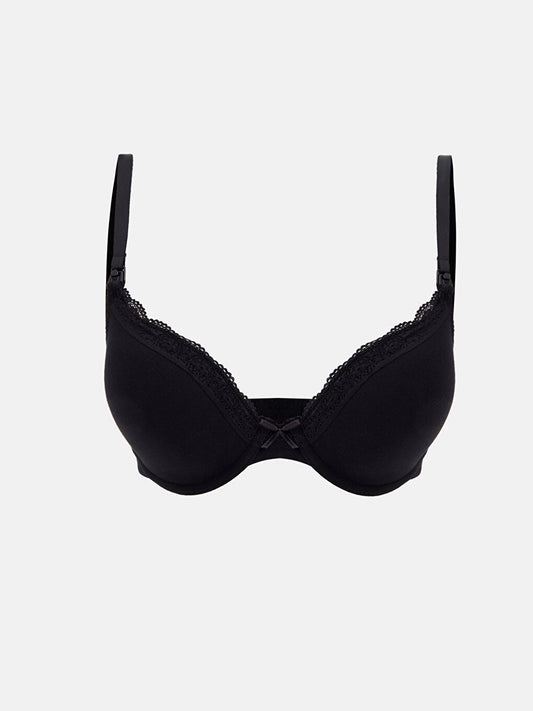 Underwire, Unpadded, Lace Detailed Nursing Bra