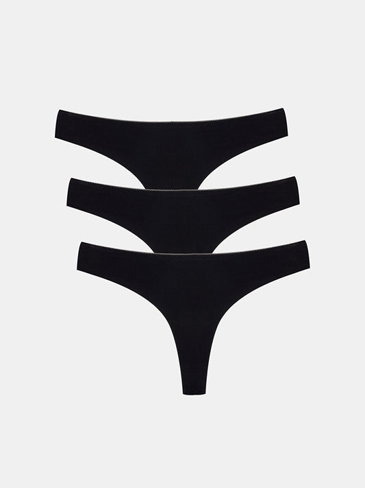 Plain Thong Panties 3 Pack