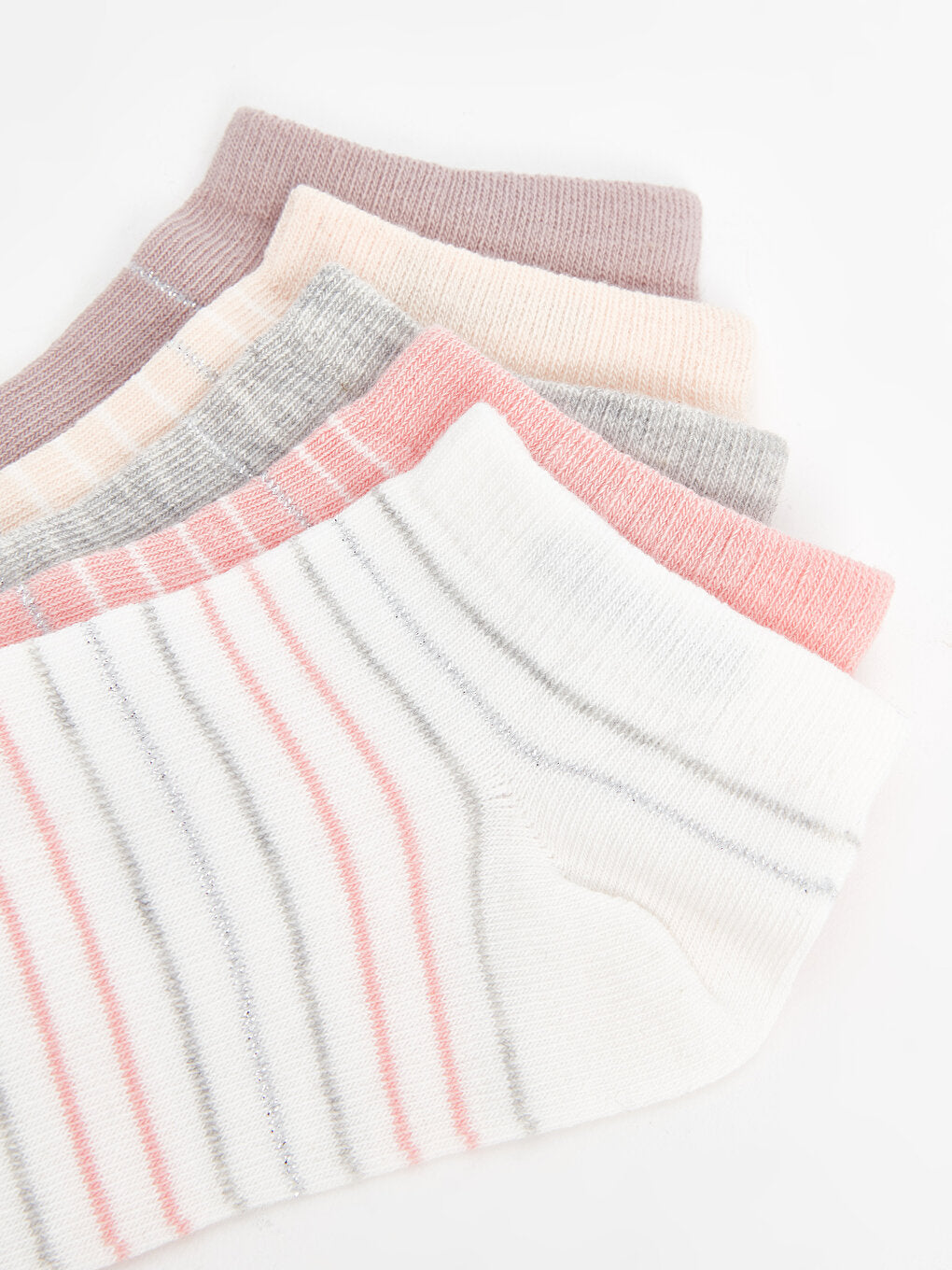 Striped Women's Booties Socks Pack of 5