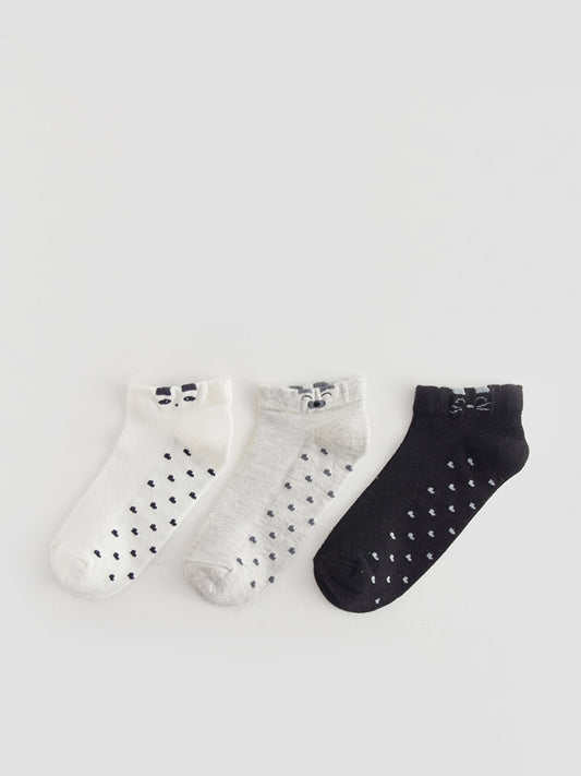 Patterned Women's Booties Socks Pack of 3